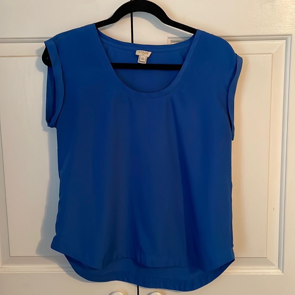 J. Crew Petite Royal Blue Blouse
